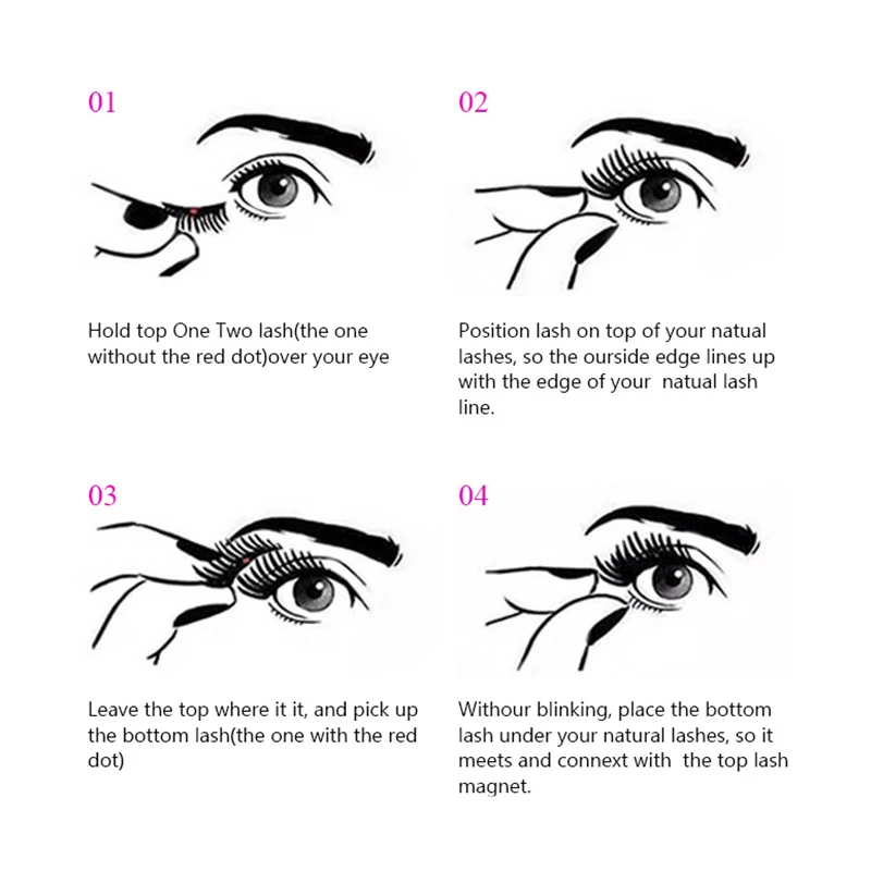 Новое поступление норковые ресницы 3d из шерсти норки 4 шт. Магнитная ресница