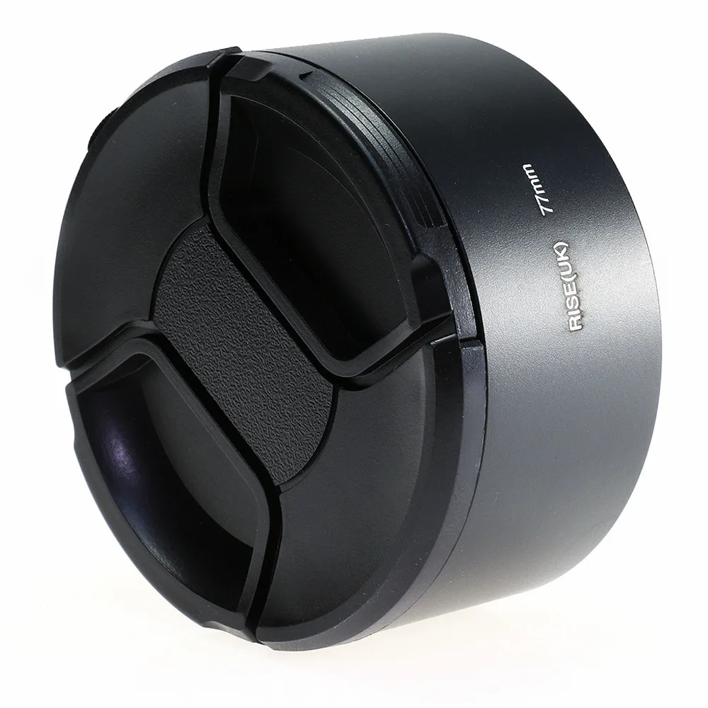 

hot sale 77MM METAL Lens Hood +Cap for Canon T4i T3i 7D 50D 60D 18-135mm 17-85mm Lens