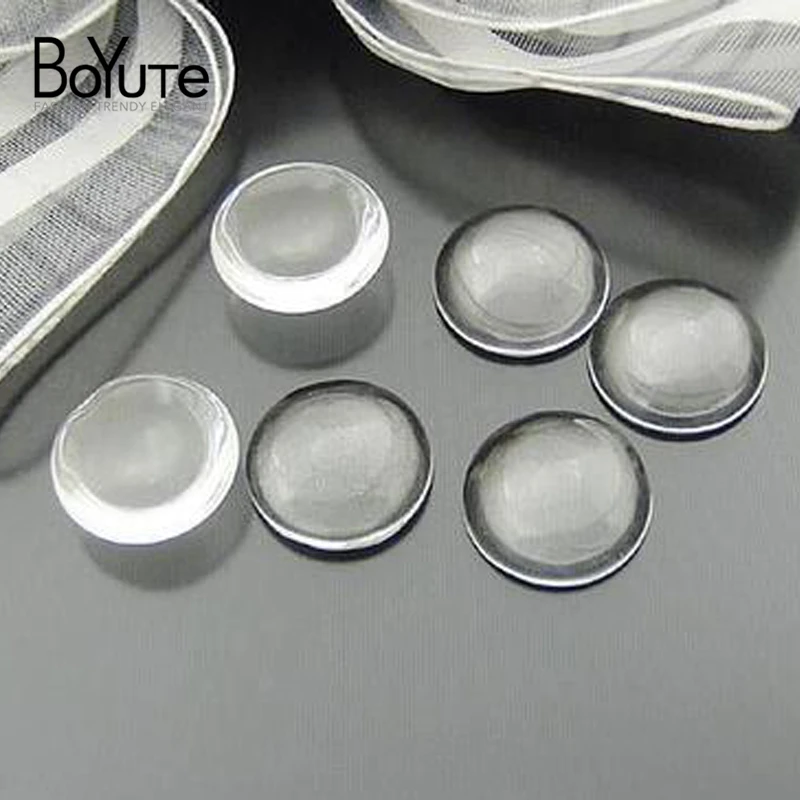BoYuTe Diy ювелирные аксессуары прозрачное Круглое стекло кабошон 6 мм 8 10 12 14 15 16 18 20 25