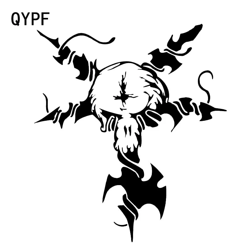 QYPF 15 2*17 2 см таинственный Череп Скелет украшение автомобиля стикер винил мотоцикл