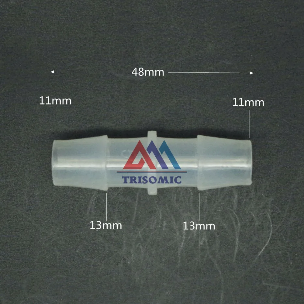 Прямой соединитель 11 мм пластиковый штуцер с бородкой из материала ПВХ для