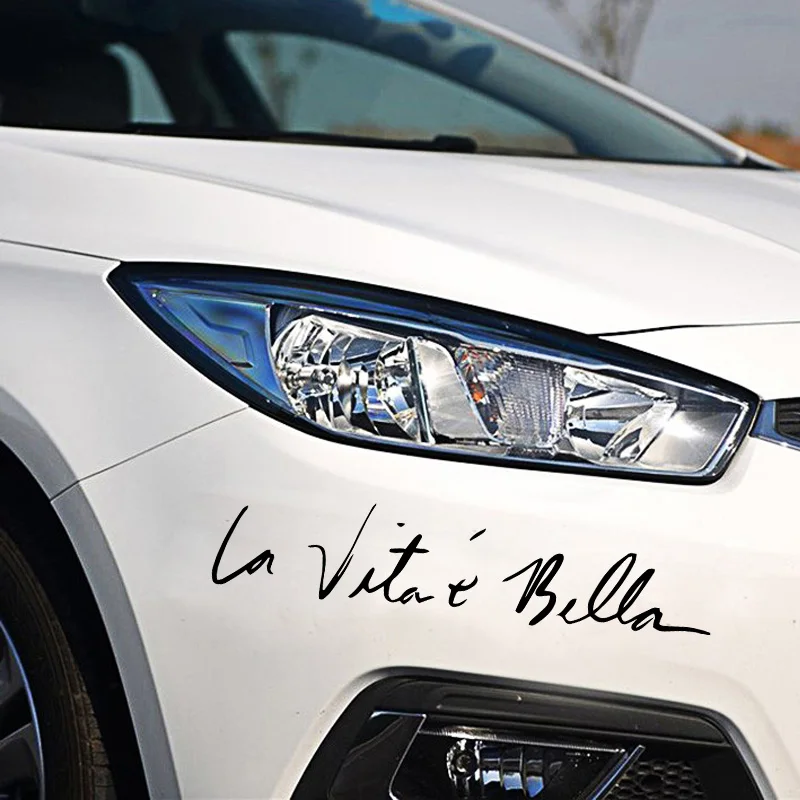 Креативные буквы La Vita E Bella автомобильные наклейки водонепроницаемые креативные
