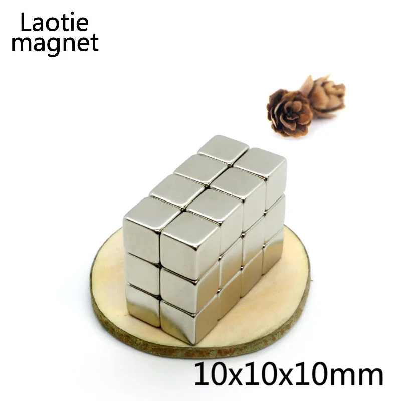 10 шт. 10x10x10 мм супер сильный редкоземельный постоянный магнит 10x10x10 мм N35 небольшой блок мощные магнитные неодимовые магниты