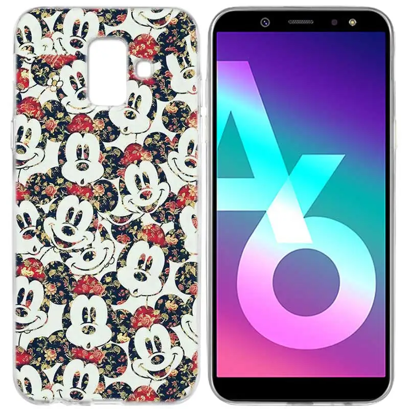 019 Силиконовый чехол для samsung Galaxy A6, A8, J6, J4 Plus, J8,, J6+, J4+, A6+, A8+, мультяшный аниме, чехол для телефона, Минни Маус, A8Plus - Цвет: 019