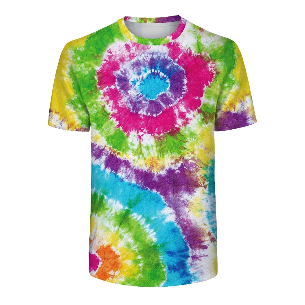 Tie Dye Футболка Топ Футболка Tye Die музыкальный фестиваль хипстер Инди Ретро для мужчин и женщин Летняя футболка