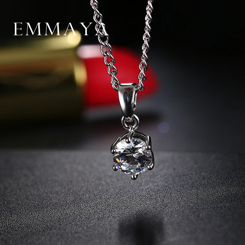 Ожерелье Emmaya с круглым кулоном из циркония класса ААА Модные Недорогие ожерелья