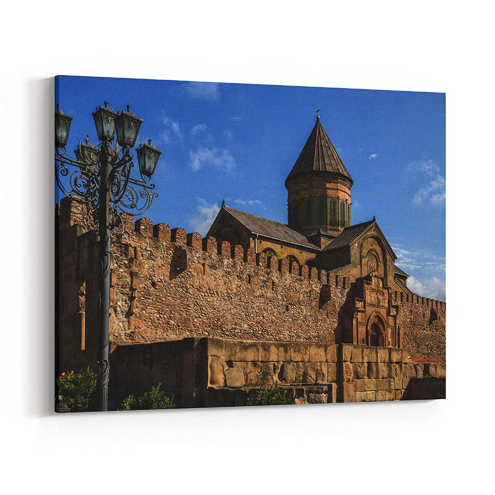 Холст настенные художественные принты Svetitskhoveli Cathedral UNESCO World Heritage Site in Mtskheta