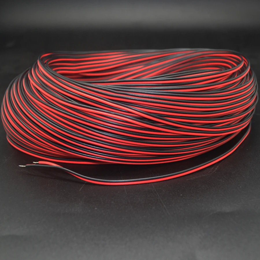 

10M LED Cable Extension Wire Cord Connector Red Black Cable Cord 22AWG 2Pins for Single Color LED Strips