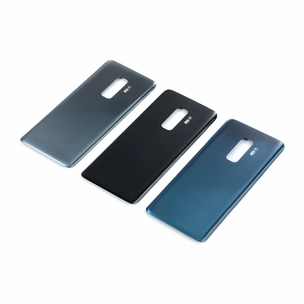 Стеклянная Крышка батарейного отсека для Samsung Galaxy S9 G960 G960F + Plus G965 G965F задняя крышка