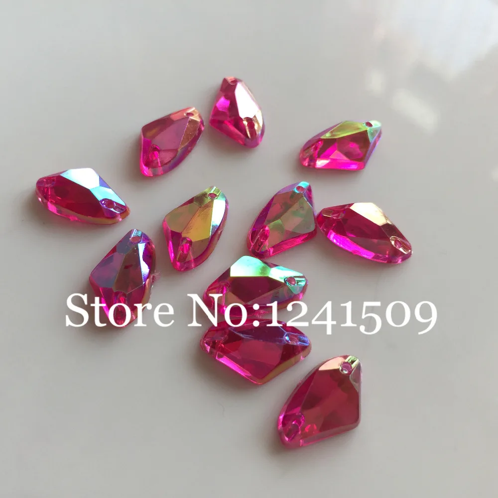 DIY 2018 новые Стразы свободные шарики для ручного шитья 25 шт. Mei Red AB 9x14 мм