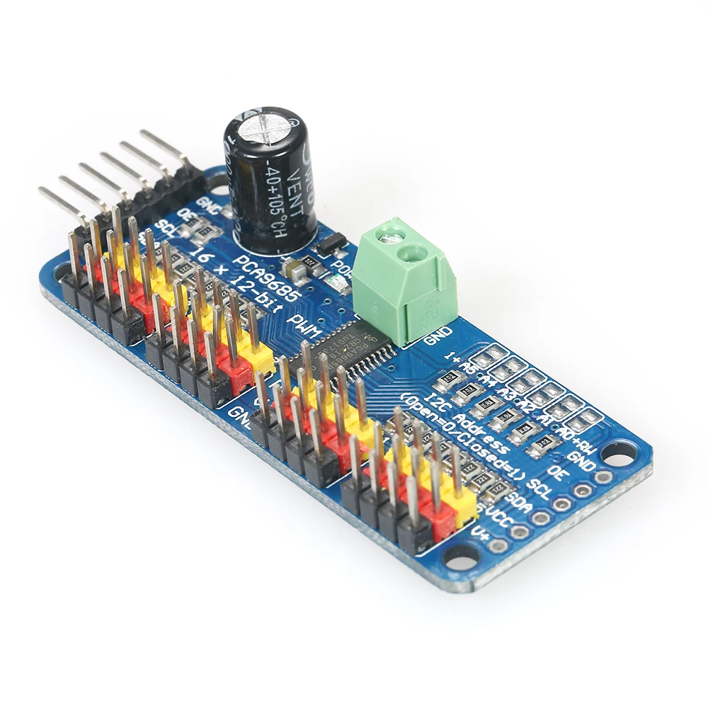 16-канальный 12-битный PWM Серводвигатель платы модуля контроллера привода IIC