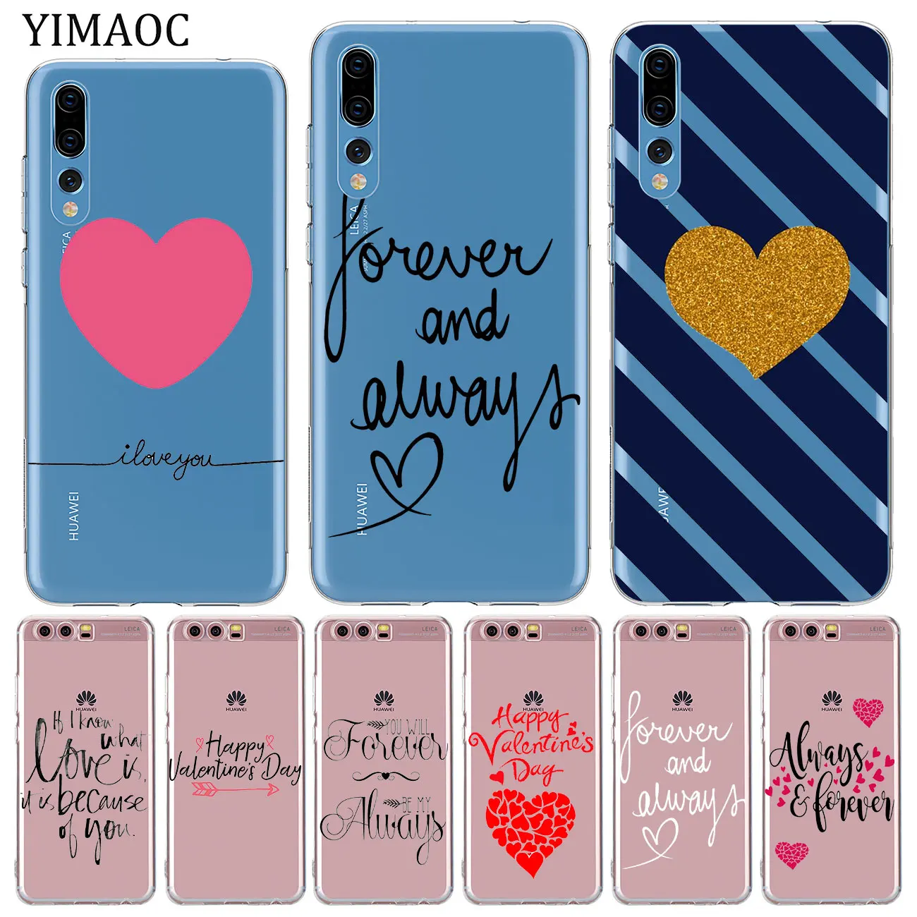 Мягкий силиконовый чехол YIMAOC forever and always на День святого Валентина для Huawei Mate 30 20 Pro