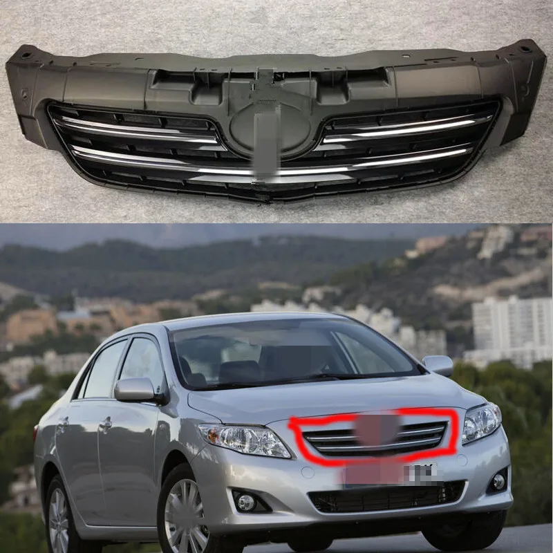 1 шт. Замена переднего бампера Верхняя решетка радиатора для Toyota Corolla 2007-2009 |