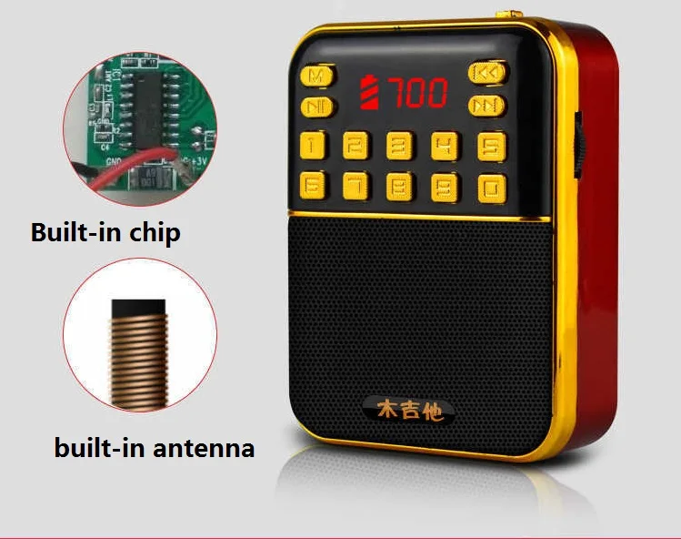 A108 светодиодный мини радиоприемник USB диск TF карта mp3 плеер портативный fm