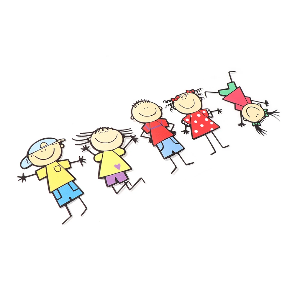 Забавные милые семейные детские наклейки для автомобиля водонепроницаемые на