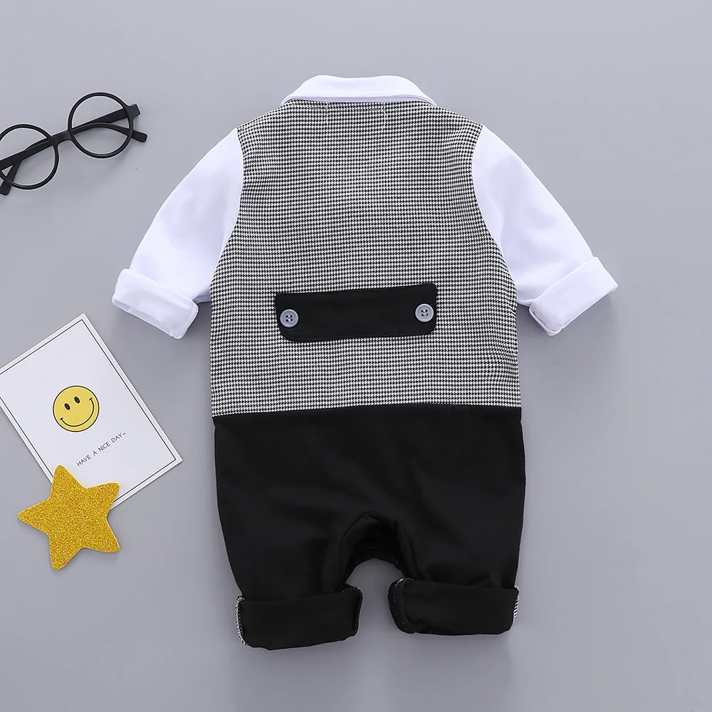 2019 Baby onesies hot cross-border children's clothing baby vest fake two-piece AliExpress climbing clothes gentleman | Детская