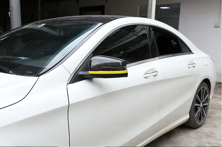 Углеродное волокно Бортовая дверь ABS Зеркало заднего вида Кепки Накладка для Mercedes Benz w176 w246 w204 w212 w221 w117 w218 x156 x204 Запчасти