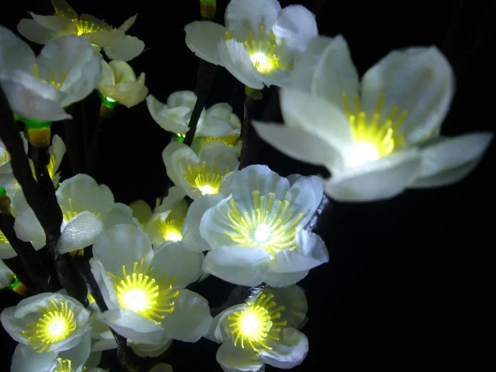 Белая светодиодная ветка сливы 24 В с адаптером осветительный прибор для