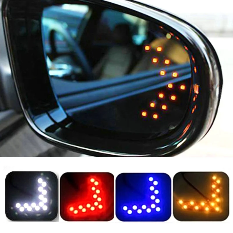 Автомобильная светодиодная стрелка 14 SMD 1210 для зеркала заднего вида указатель