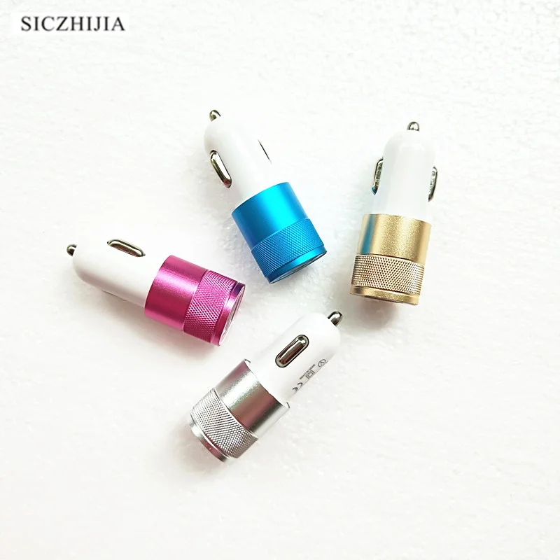 Автомобильное зарядное устройство USB из алюминиевого сплава для Peugeot 206 207 208 301 307