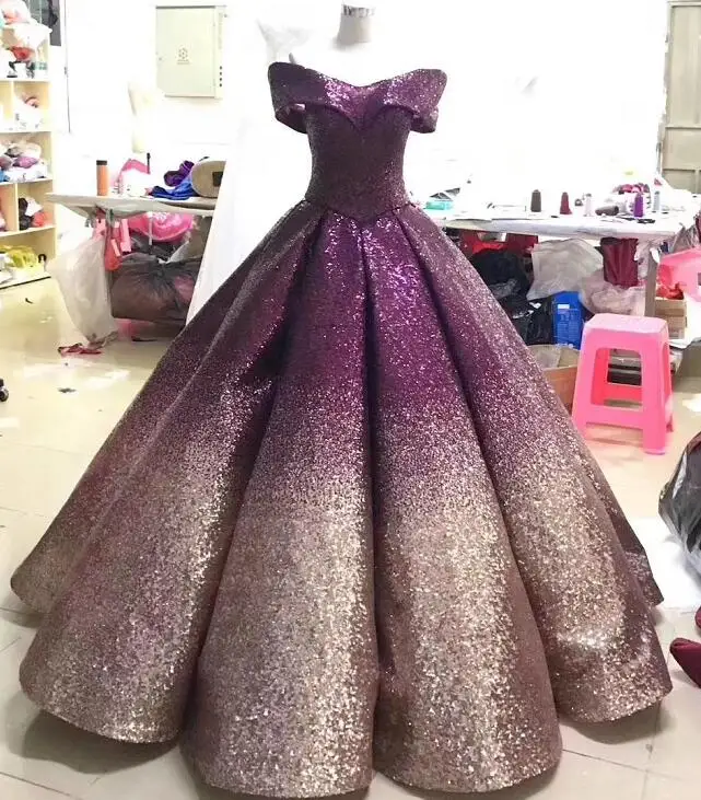 Бальное платье с блестками и вечернее в арабском стиле открытыми плечами Robe De Soiree