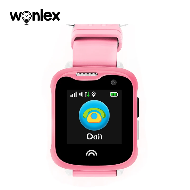 Wonlex новые KT05 Детские настоящие водонепроницаемые IP67 плавательные часы SOS gps GSM Wifi камера 1,33 дюймов ips сенсорный экран спортивные умные часы - Цвет: KT05-Pink