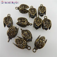 graceangie 8pcs copper antique bronze color hollow pattern pendant finding 171111mm 05745 handmade fashion jewelry charms