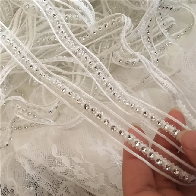 5yard Lace clothing stage costume diy shiny diamond stitching hollow doll lace flash accessories decoration | Дом и сад