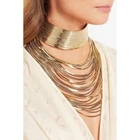 Роскошный чокер с металлической цепочкой сверкающее ожерелье в египетском стиле тренд 2017 многослойное Свадебное колье модные украшения этническое винтажное