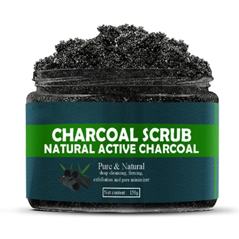 150 г бамбуковый древесный уголь отшелушивающий скраб для тела солевой лица