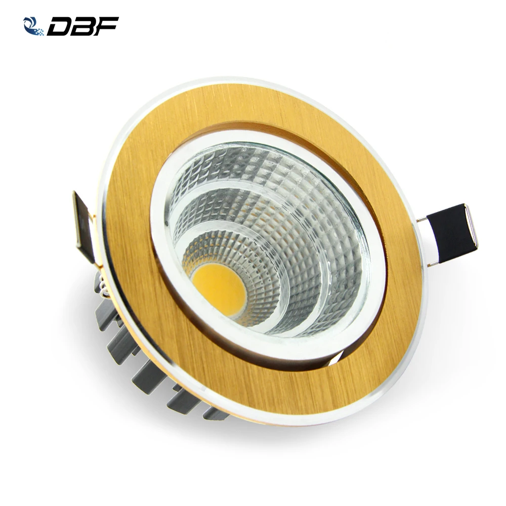 

[DBF]Dimmable 7W 9W 12W 15W 18W Epistar LED Downlight Indoor COB Dimmable 220V 110V Led Ceiling Recessed Downlight COB Spot Lamp
