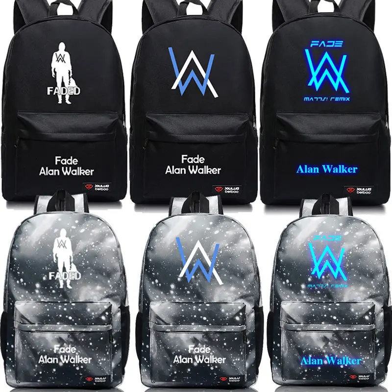 2018 Mochila Feminina Mochilas светящаяся сумка Аллен Уокер выцветший в том же рюкзаке Alan