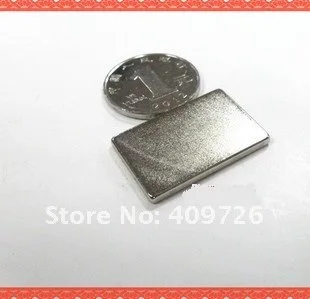 

N35 (Nd-Fe-B)High strength magnet 40mm X40mm X5mm size free shipping 4PCS/LOT