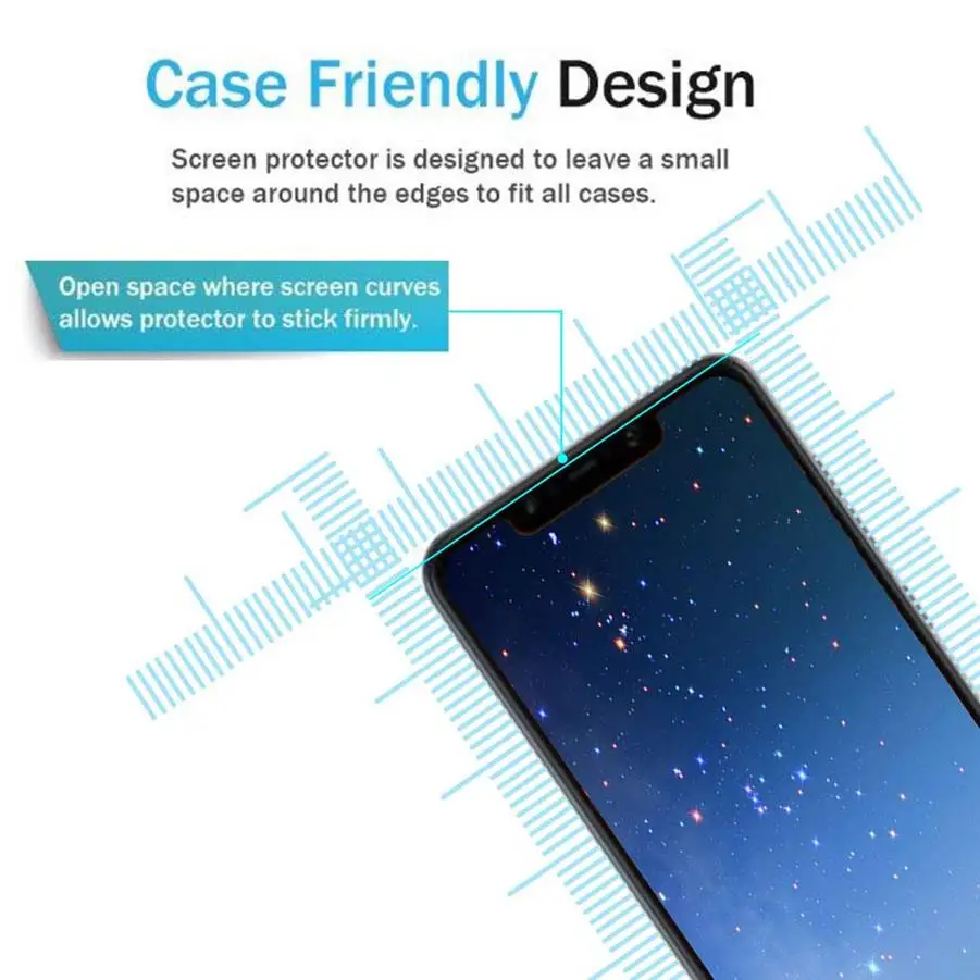 Закаленное стекло для Xiaomi A2 A2Lite защита экрана Защита от царапин легко установить