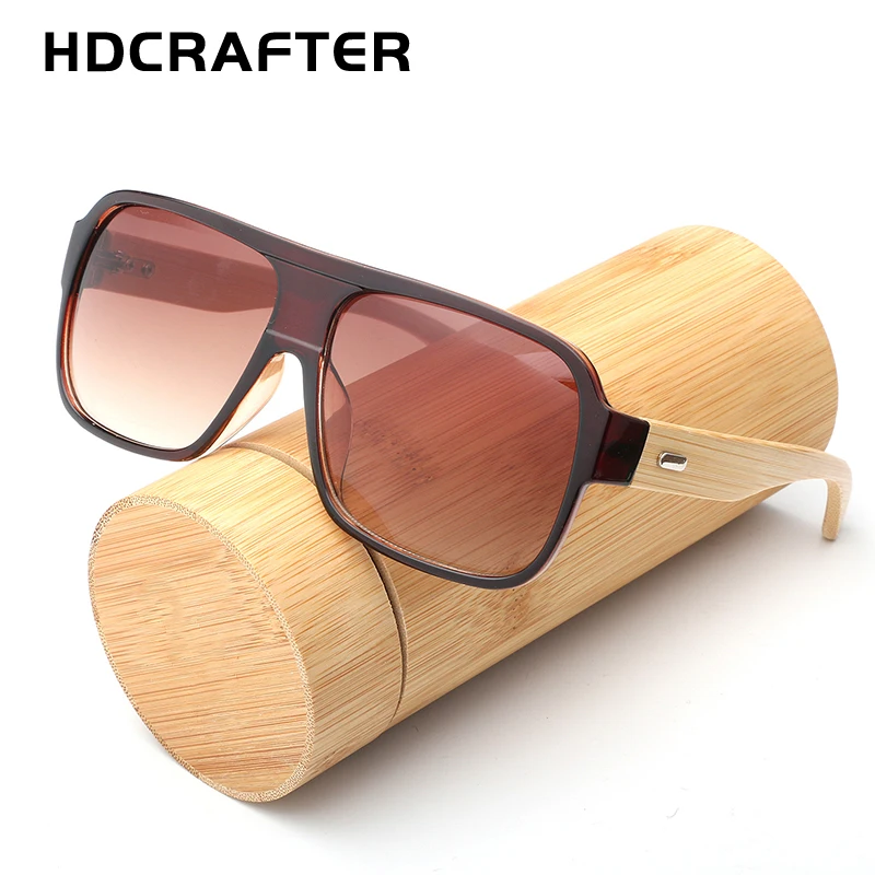 HDCRAFTER бамбуковые солнечные очки Для мужчин UV400 брендовые дизайнерские