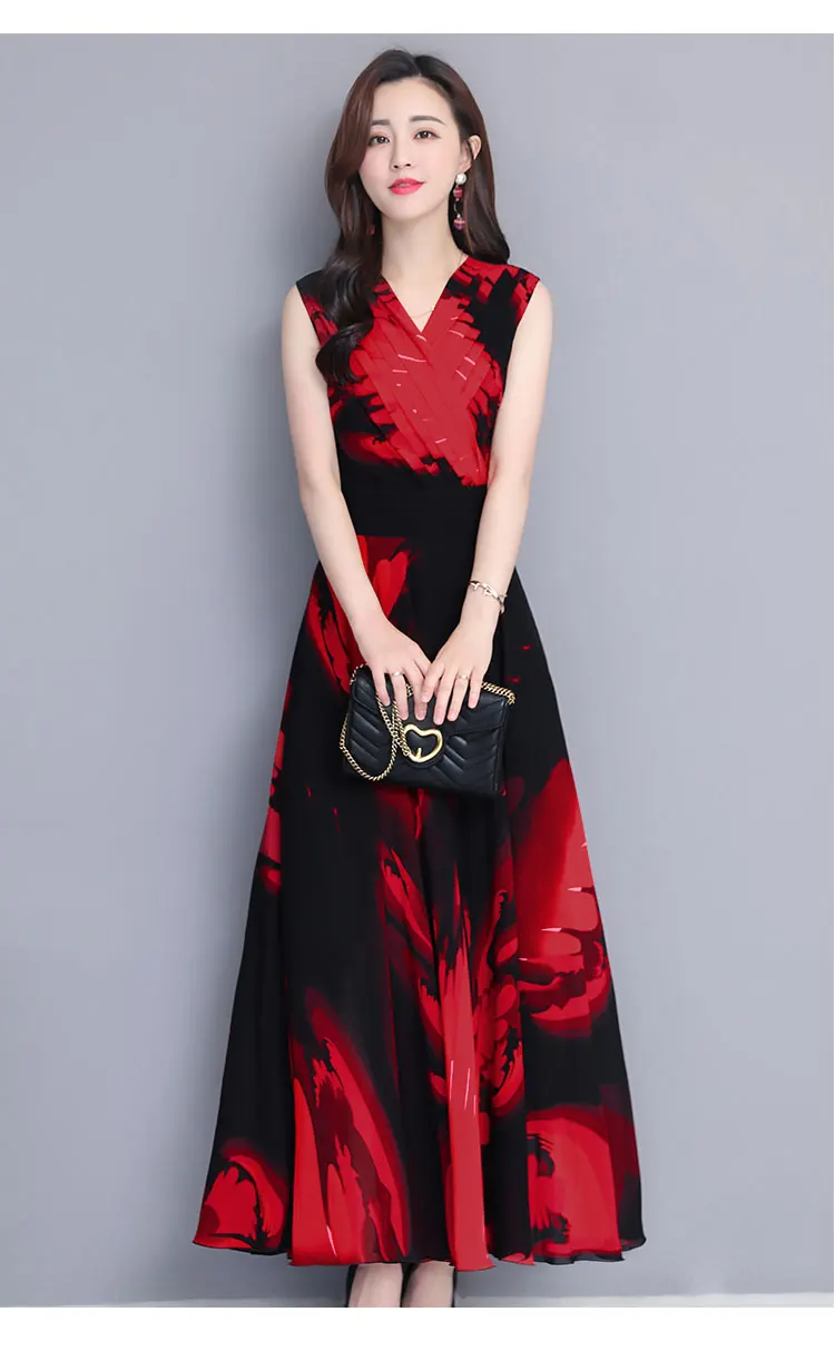 Шифоновое пляжное платье новинка летняя одежда длинные платья больших размеров