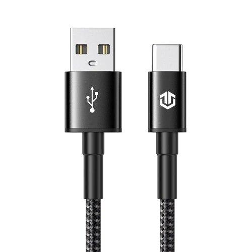Черный Tiegem 3A нейлоновый usb type-C кабель для samsung Galaxy S9 S8 кабель передачи данных для быстрой зарядки для huawei mate 20 Pro Xiaomi Mi 8 usb type-C - Цвет: Черный
