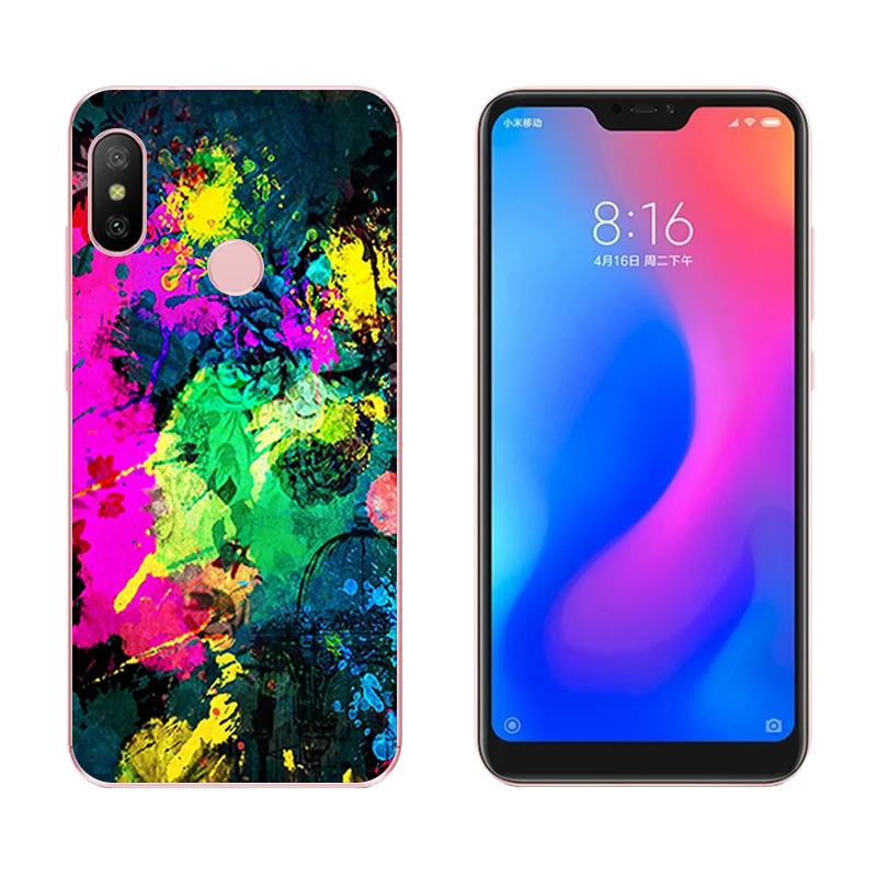 For Redmi 6 Pro / Xiaomi Mi A2 Lite Phone Case DIY Cover Soft TPU Silicon Piano Printing Mobile Bag 6Prime |