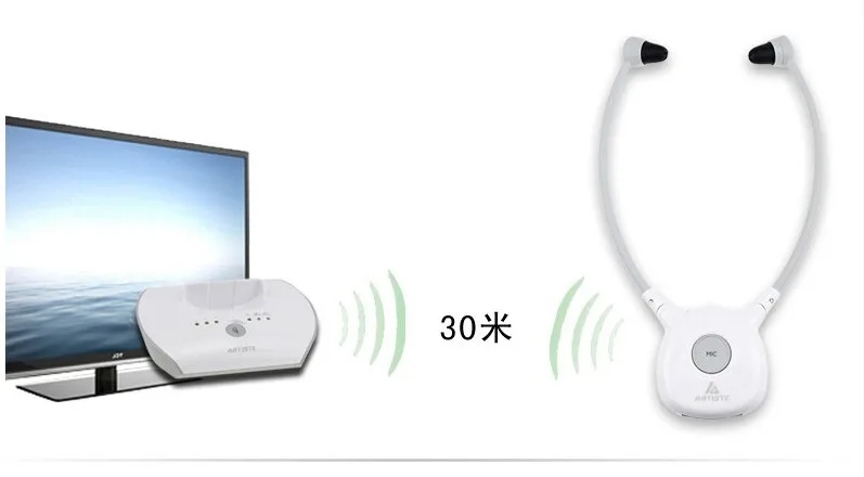 Artiste APH100 слуховой аппарат наушники Беспроводные 2,4G HIFI для просмотра ТВ для пожилых, слуховой аппарат гарнитура