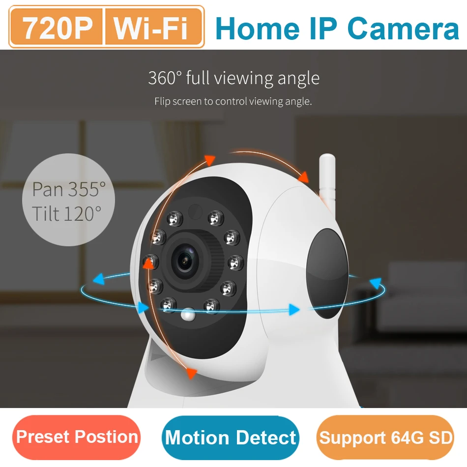 VStarcam C25 Wi Fi ip камера Cam 720 P глаз 4 & eyecloud приложение 15 заданное положение ИК