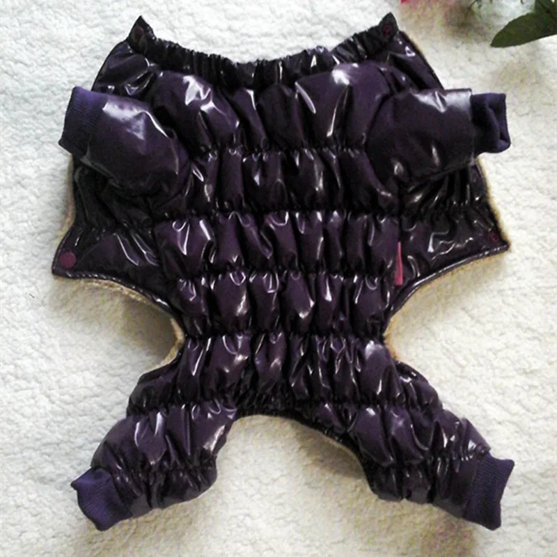 Зимняя одежда для собак маленьких пальто куртка из искусственной кожи