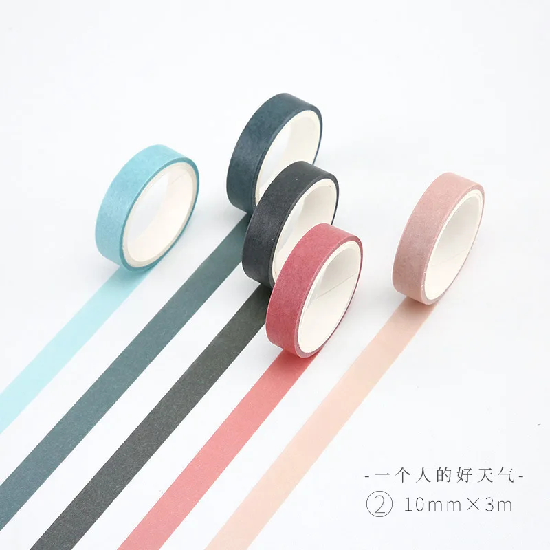 5 шт./лот осень радуга маскировки васи клейкие ленты набор ремесел и скрапбукинг Бумага Декор японский канцелярские товары офисные принадлежности - Цвет: B