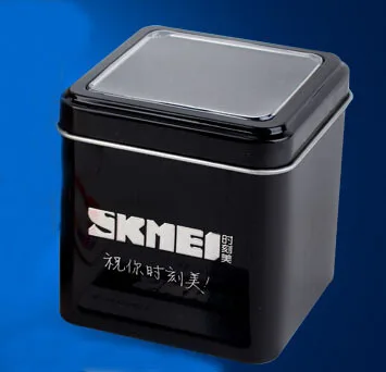 Metal box SKMEI уличные спортивные часы мужские часы с будильником 5 бар водонепроницаемые военные часы светодиодный дисплей ударные цифровые часы Reloj Hombre - Цвет: Metal box