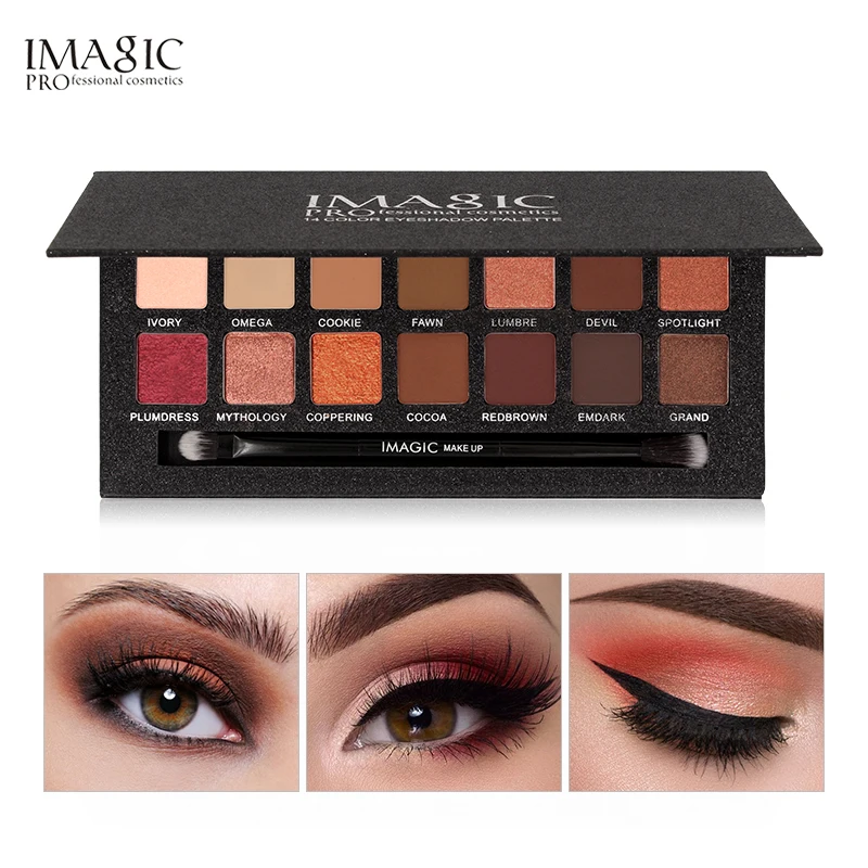 IMAGIC тени для век мерцающие матовые модные водонепроницаемые стойкие с кистью