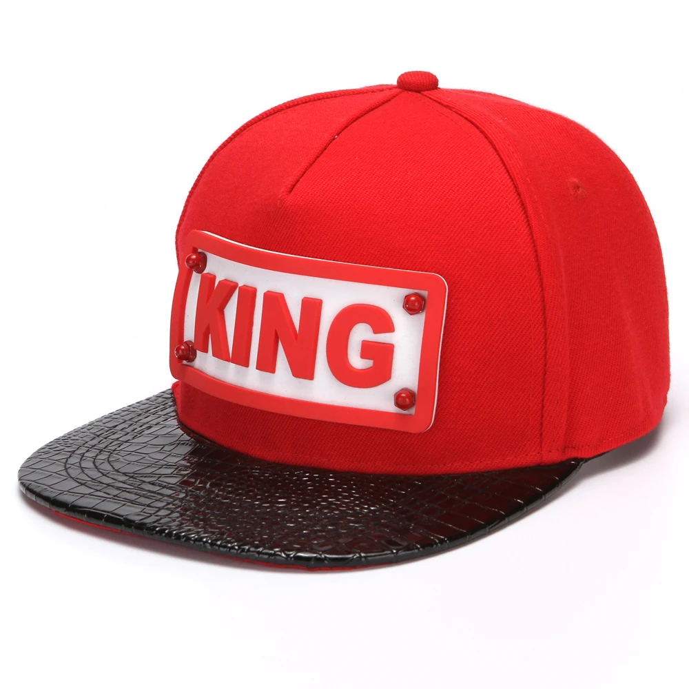 KING плоские поля gorra бейсбольная кепка для детей хип-хоп шляпа мальчиков и девочек