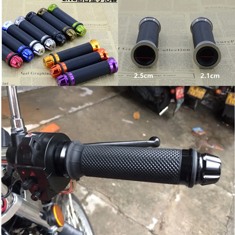 Universal Rubber Porous Carved Motorcycle Handle grips For Dirt Bike Pit Motocross Hand Grips Handgrips 8 Colors | Автомобили и