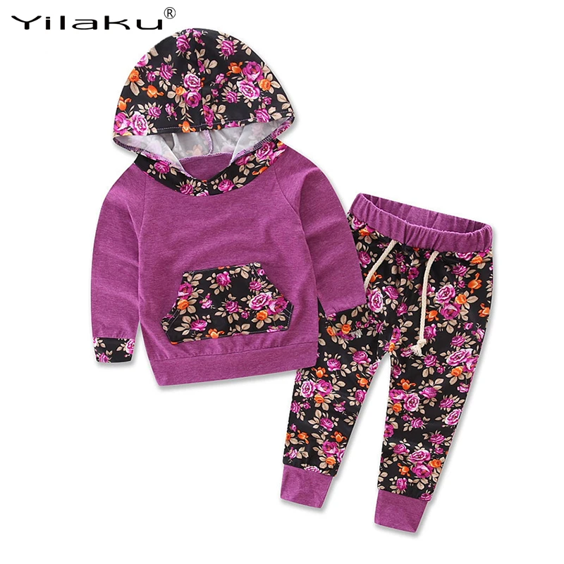 

Yilaku, комплекты одежды для девочек, детская одежда, костюм, модная детская толстовка с принтом + штаны, костюмы для маленьких девочек, спортив...