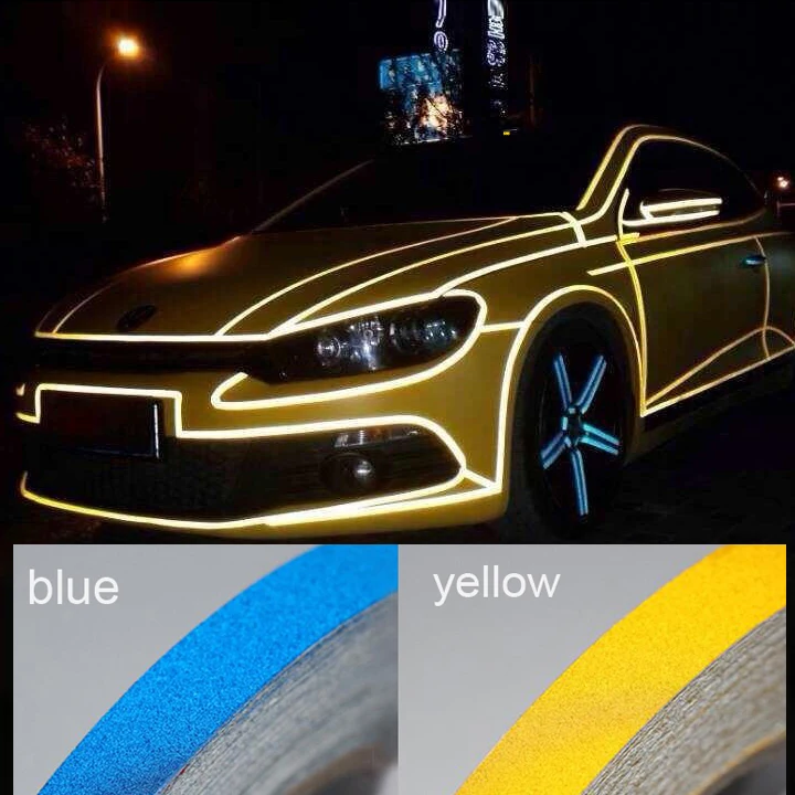 1 0 см x метр DIY Светоотражающая наклейка автомобильная светящаяся полоса