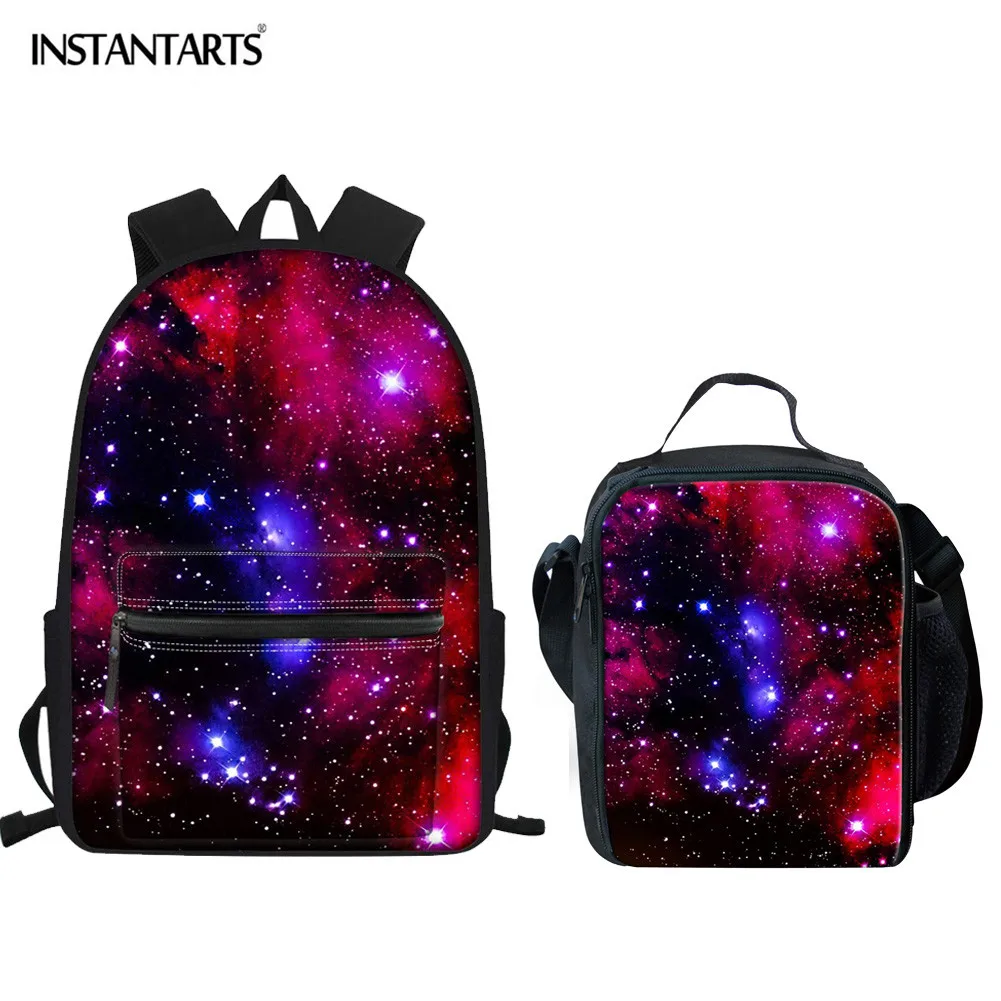 Школьный рюкзак INSTANTARTS Galaxy со звездным принтом для подростков набор больших