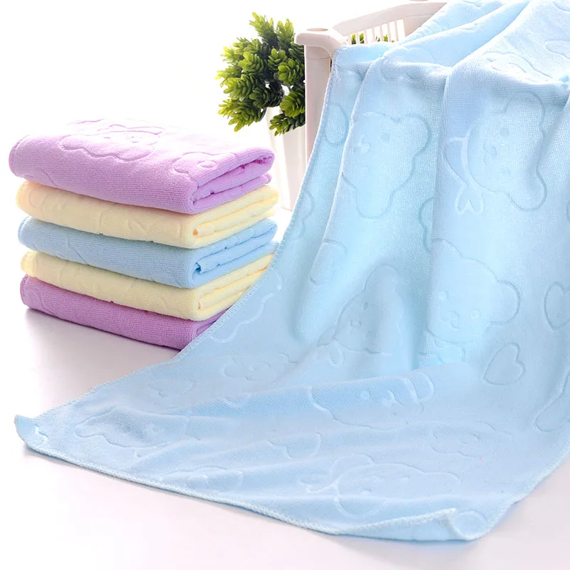 New Hot Microfiber Towels Embossed Thick Soft Absorbent Ultrafine Fiber Towel Beach Bath | Дом и сад